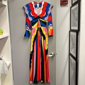 Patou rainbow print dress